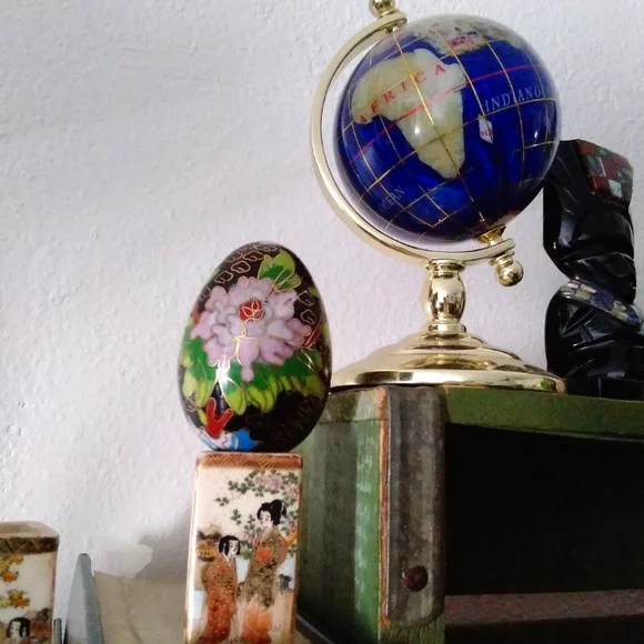 Vintage Cloisonne Chinese Enamel Egg - Picture 3 of 8